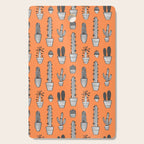 Retro hand drawn cactus plant pattern Cutting Board Gallery Image 1