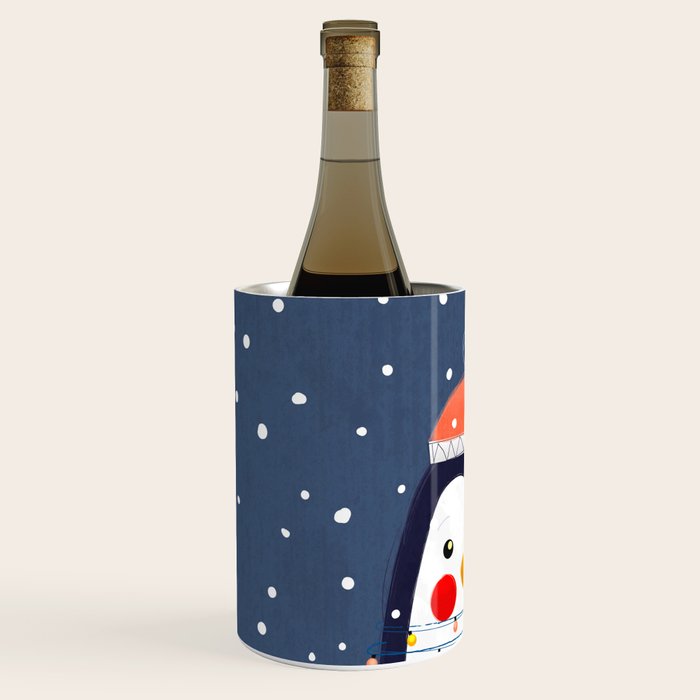 Christmas Penguin with fairy lights no2 Wine Chiller Gallery Image 2