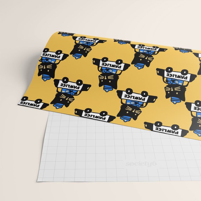 Here comes the cat pawlice Wrapping Paper Gallery Image 2