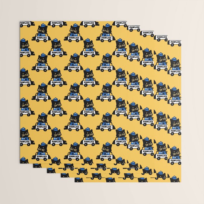 Here comes the cat pawlice Wrapping Paper Gallery Image 3