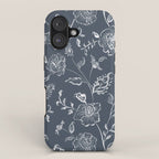 Watercolor Chintz Floral - Indigo iPhone Case Gallery Image 1