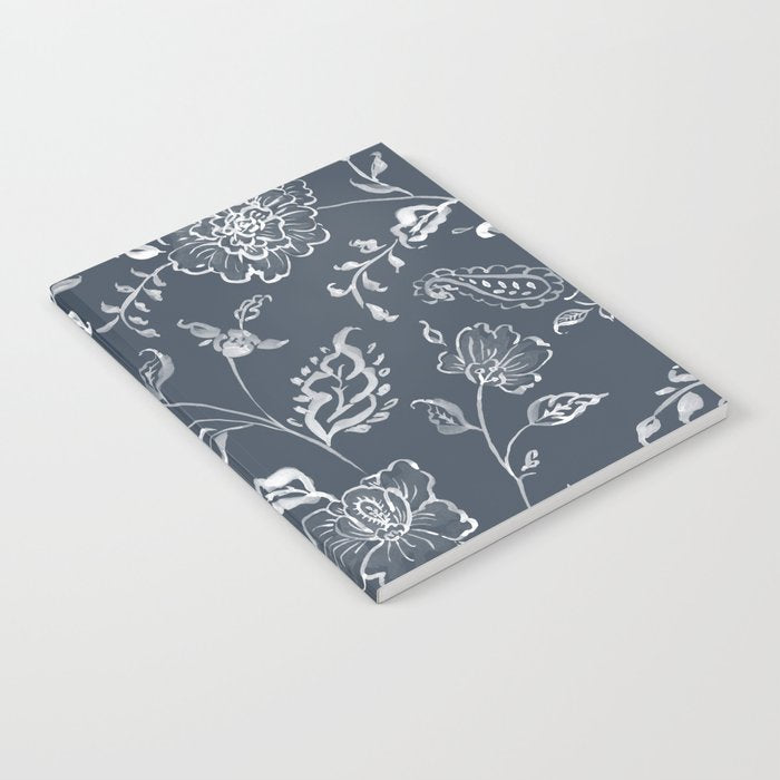 Watercolor Chintz Floral - Indigo Notebook Gallery Image 2