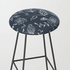 Watercolor Chintz Floral - Indigo Stool Gallery Image 2