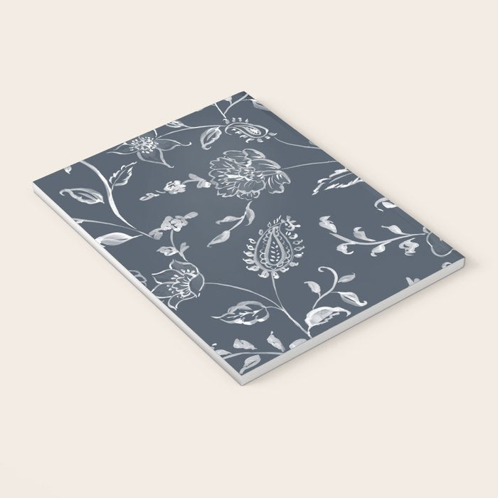 Watercolor Chintz Floral - Indigo Notebook Gallery Image 3