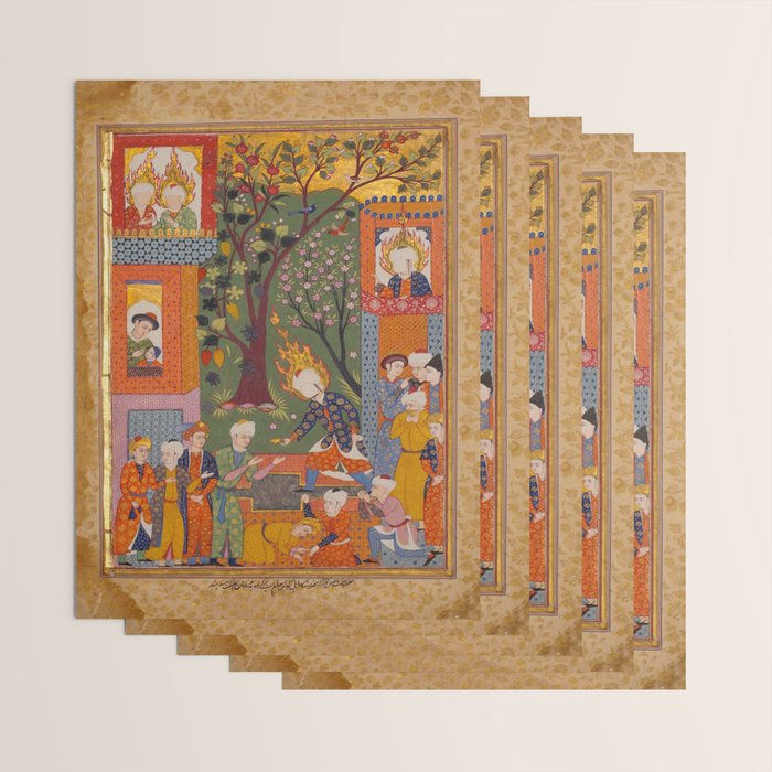 Khidr giving cups of the water of immortality to the inhabitants of Paradise Islamic Antique Art Wrapping Paper Gallery Image 3