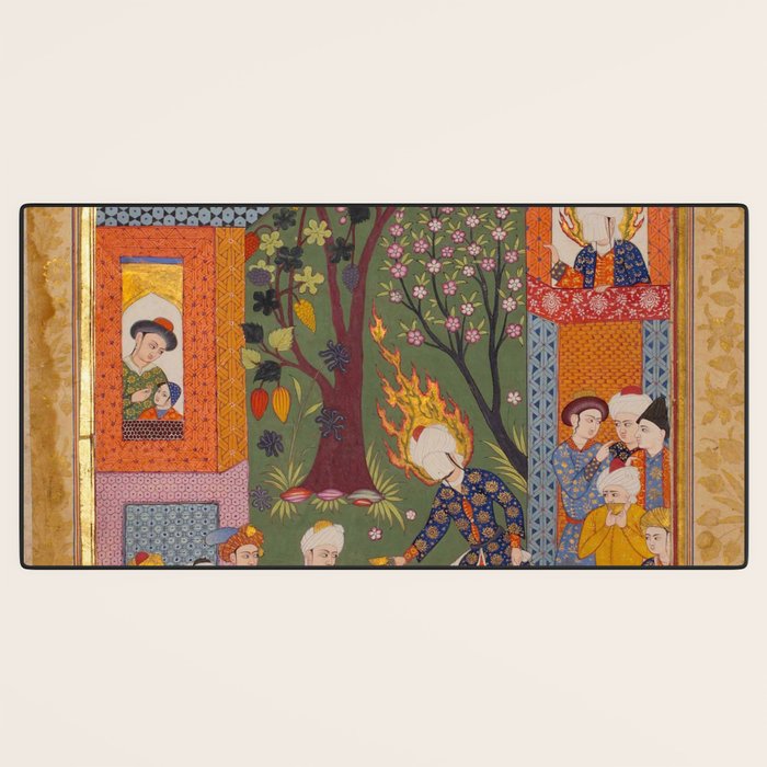 Khidr giving cups of the water of immortality to the inhabitants of Paradise Islamic Antique Art Desk Mat Gallery Image 3