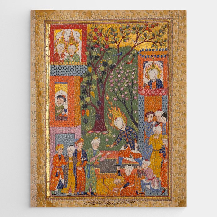 Khidr giving cups of the water of immortality to the inhabitants of Paradise Islamic Antique Art Jigsaw Puzzle Gallery Image 1