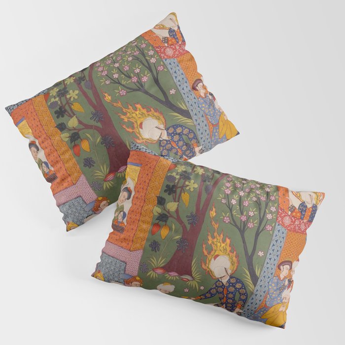 Khidr giving cups of the water of immortality to the inhabitants of Paradise Islamic Antique Art Pillow Sham Gallery Image 3