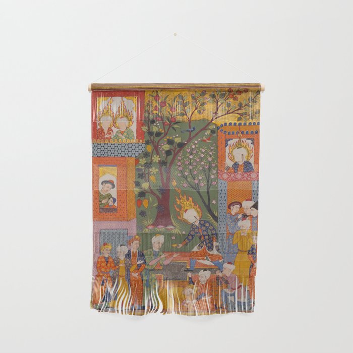Khidr giving cups of the water of immortality to the inhabitants of Paradise Islamic Antique Art Wall Hanging Gallery Image 1