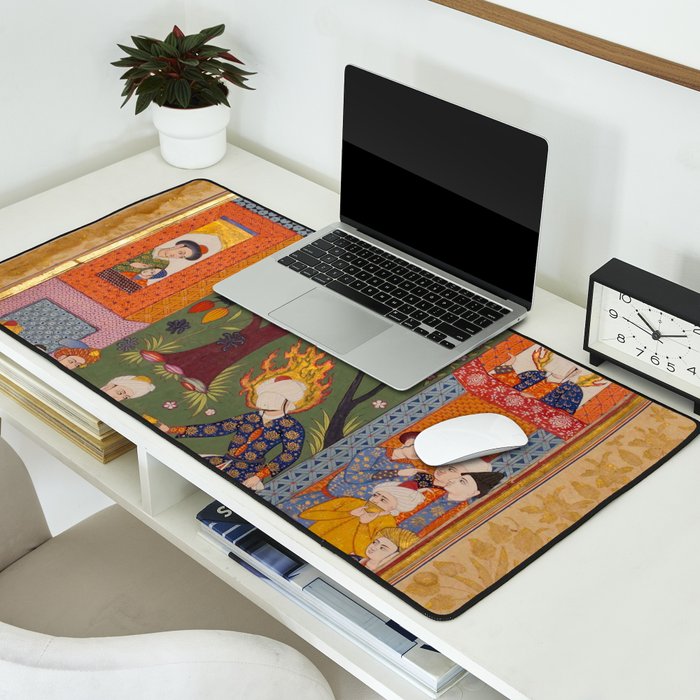 Khidr giving cups of the water of immortality to the inhabitants of Paradise Islamic Antique Art Desk Mat Gallery Image 2