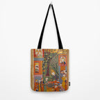 Khidr giving cups of the water of immortality to the inhabitants of Paradise Islamic Antique Art Tote Bag Gallery Image 2