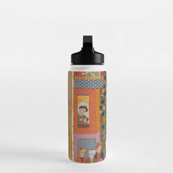 Khidr giving cups of the water of immortality to the inhabitants of Paradise Islamic Antique Art Water Bottle Gallery Image 3