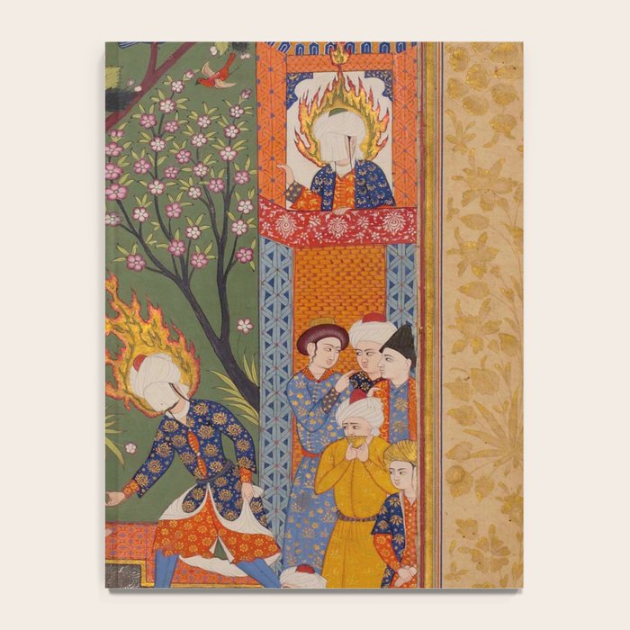 Khidr giving cups of the water of immortality to the inhabitants of Paradise Islamic Antique Art Notebook Gallery Image 4