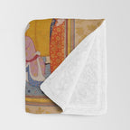 Khidr giving cups of the water of immortality to the inhabitants of Paradise Islamic Antique Art Throw Blanket Gallery Image 3