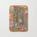 Khidr giving cups of the water of immortality to the inhabitants of Paradise Islamic Antique Art Bath Mat Gallery Image 1