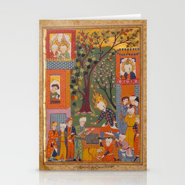 Khidr giving cups of the water of immortality to the inhabitants of Paradise Islamic Antique Art Stationery Card Gallery Image 2