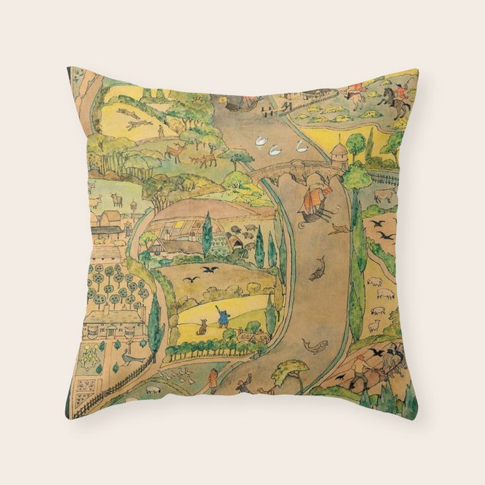 River by CFA Charles Voysey Throw Pillow Gallery Image 6