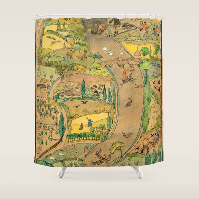 River by CFA Charles Voysey Shower Curtain Gallery Image 1