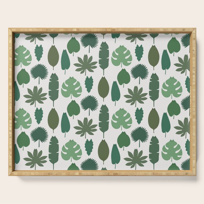 Cat and Plant 39 pattern Serving Tray Gallery Image 1