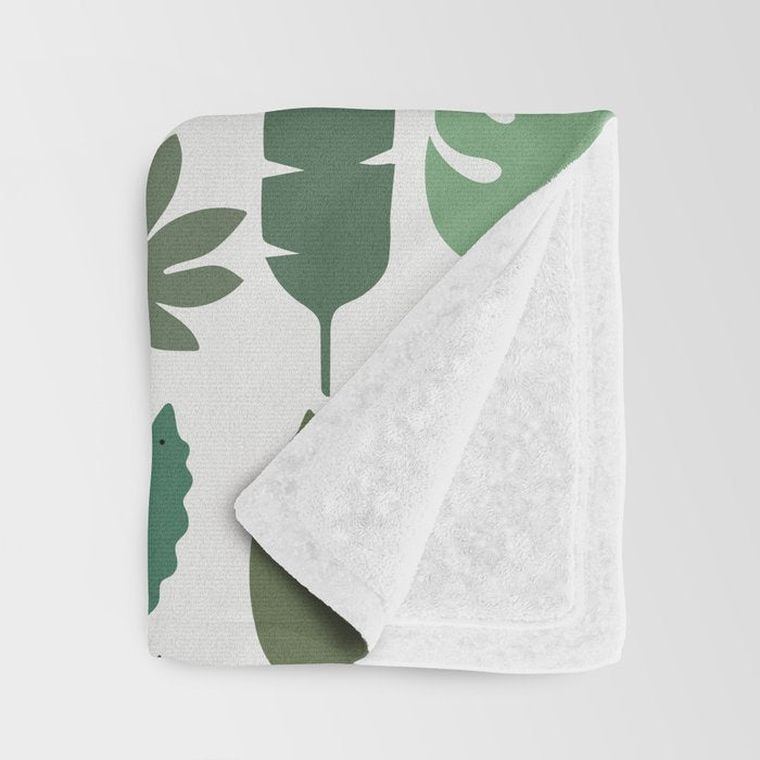 Cat and Plant 39 pattern Throw Blanket Gallery Image 3