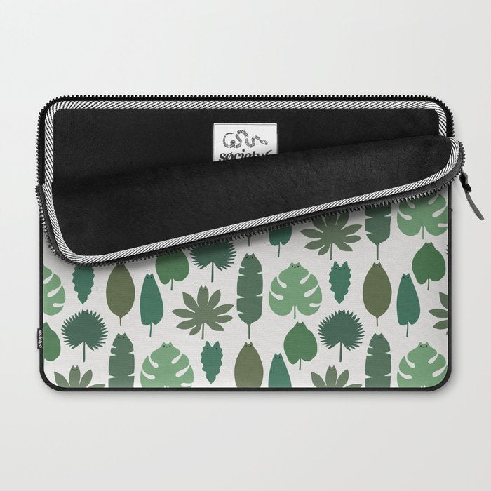 Cat and Plant 39 pattern Laptop Sleeve Gallery Image 2