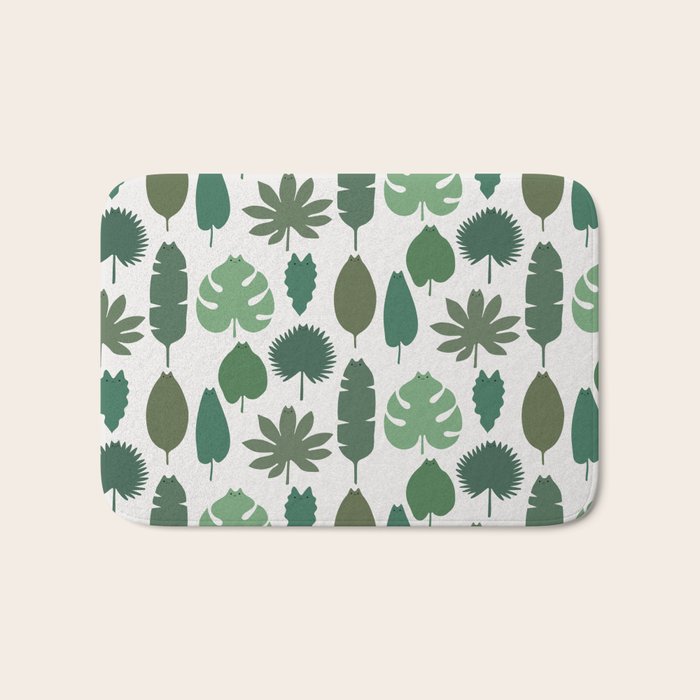 Cat and Plant 39 pattern Bath Mat Gallery Image 1