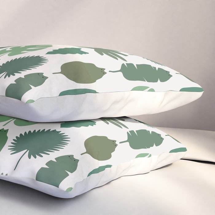 Cat and Plant 39 pattern Pillow Sham Gallery Image 3