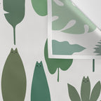 Cat and Plant 39 pattern Wall Tapestry Gallery Image 3