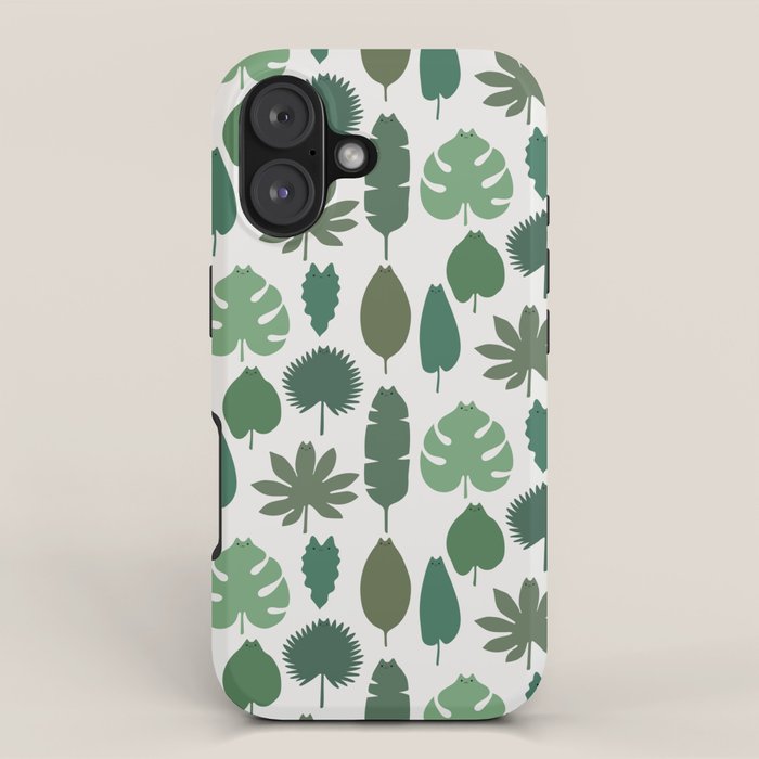 Cat and Plant 39 pattern iPhone Case Gallery Image 1
