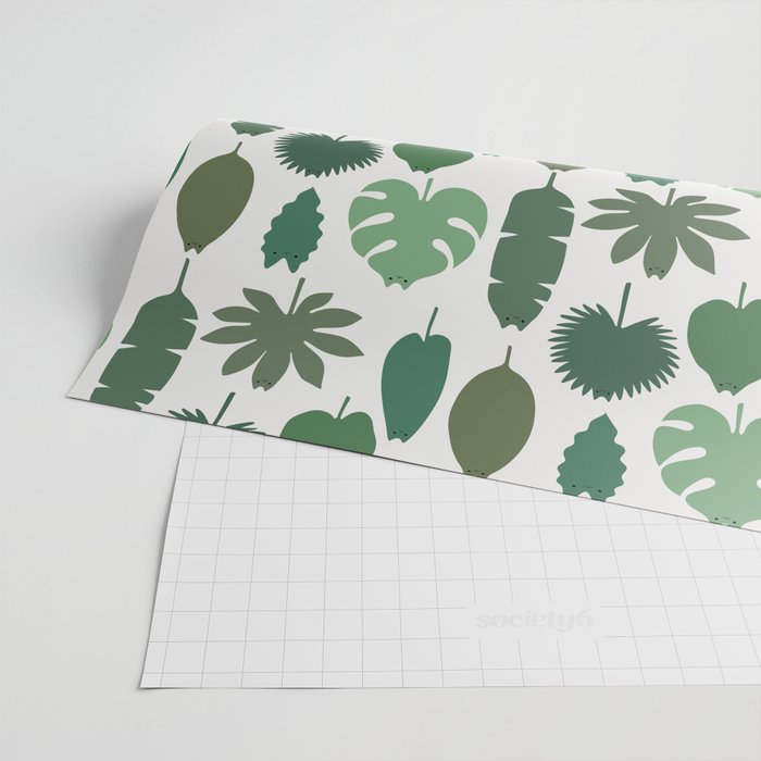 Cat and Plant 39 pattern Wrapping Paper Gallery Image 2