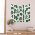 Cat and Plant 39 pattern Wall Tapestry Gallery Image 2