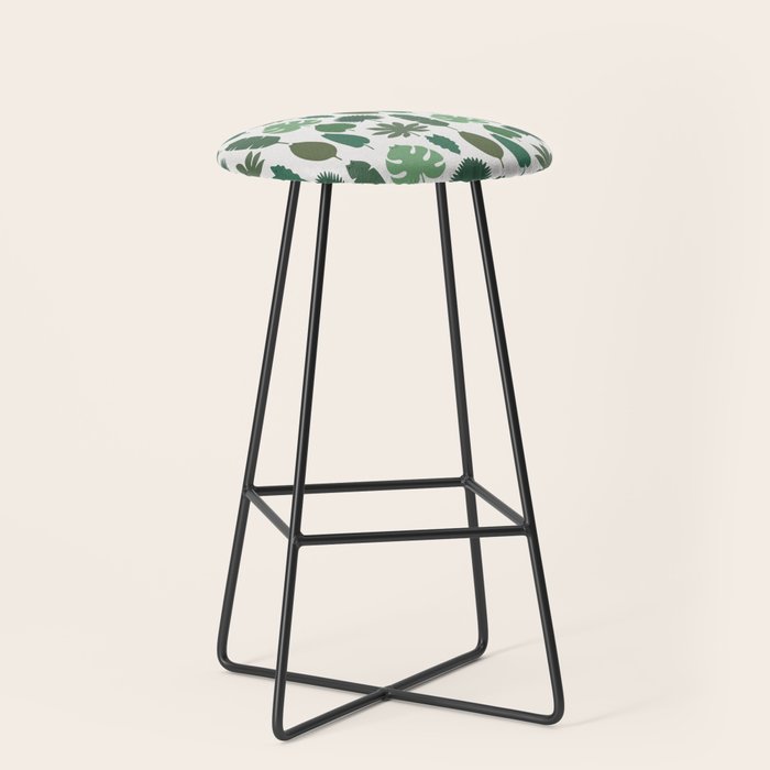 Cat and Plant 39 pattern Stool Gallery Image 1