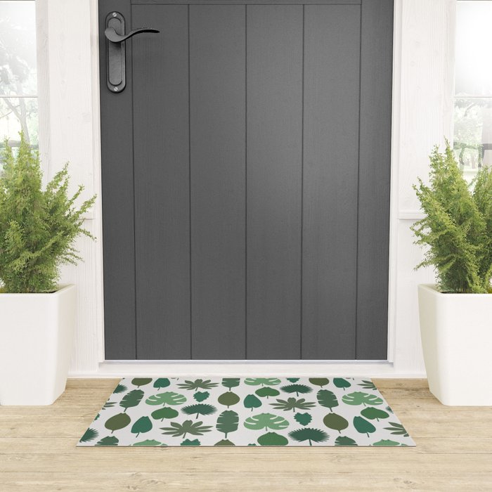 Cat and Plant 39 pattern Welcome Mat Gallery Image 3