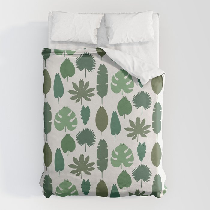 Cat and Plant 39 pattern Duvet Cover Gallery Image 1