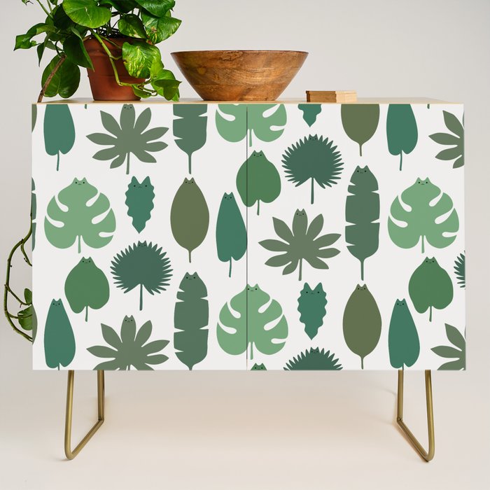 Cat and Plant 39 pattern Credenza Gallery Image 1