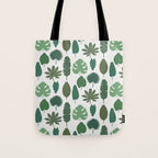 Cat and Plant 39 pattern Tote Bag Gallery Image 1