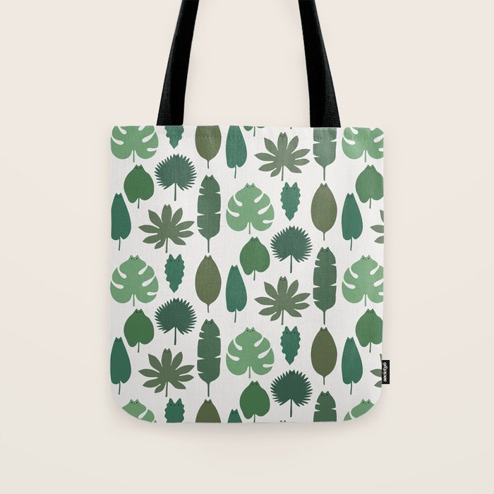 Cat and Plant 39 pattern Tote Bag Gallery Image 1