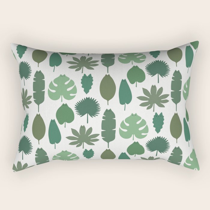 Cat and Plant 39 pattern Rectangular Pillow Gallery Image 1