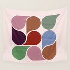 Colorful Geometric Raindrop Pattern Wall Tapestry Gallery Image 4