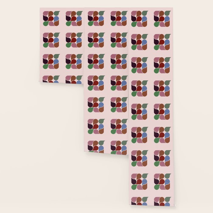 Colorful Geometric Raindrop Pattern Wallpaper Gallery Image 3