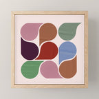 Colorful Geometric Raindrop Pattern Mini Art Print Gallery Image 1