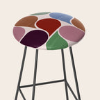 Colorful Geometric Raindrop Pattern Stool Gallery Image 2