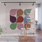 Colorful Geometric Raindrop Pattern Wall Mural Gallery Image 1