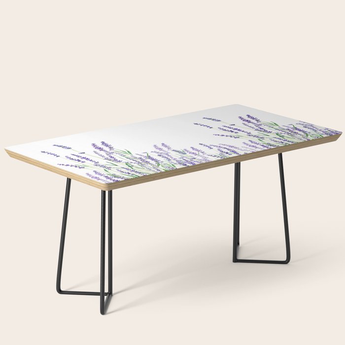 lavender watercolor horizontal Coffee Table Gallery Image 1