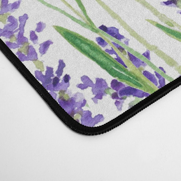 lavender watercolor horizontal Desk Mat Gallery Image 4