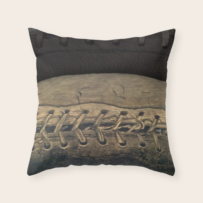 Vintage Football Throw Pillow Gallery Image 1