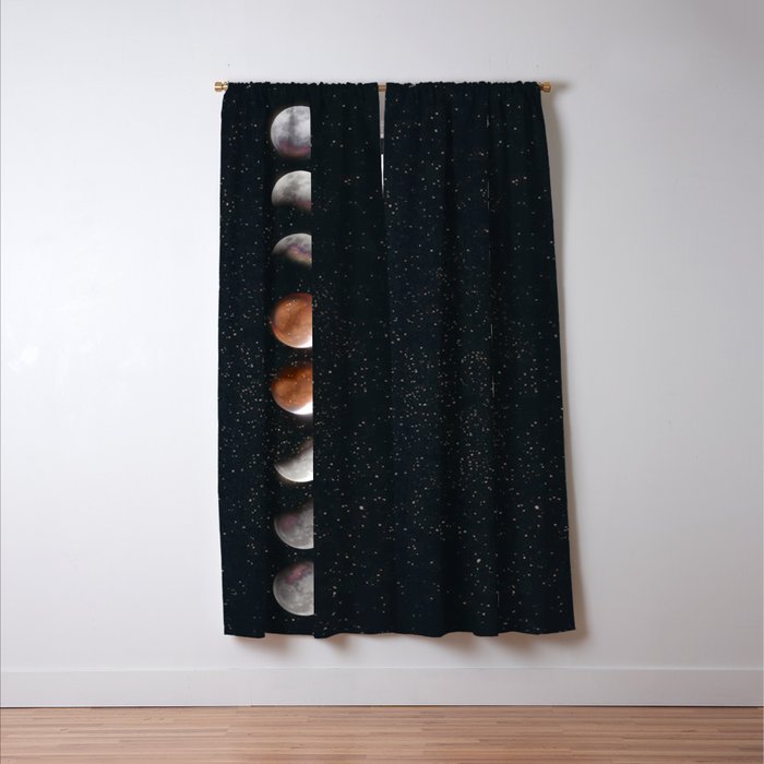Phases of the Moon II Window Curtain Gallery Image 3
