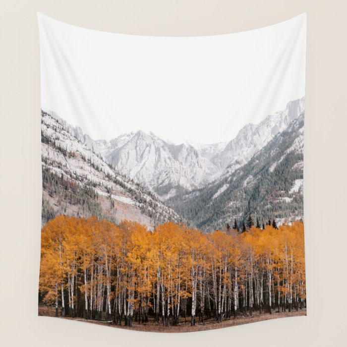 Fall Layers - Mountain Landscape Photography Wall Tapestry Gallery Image 4