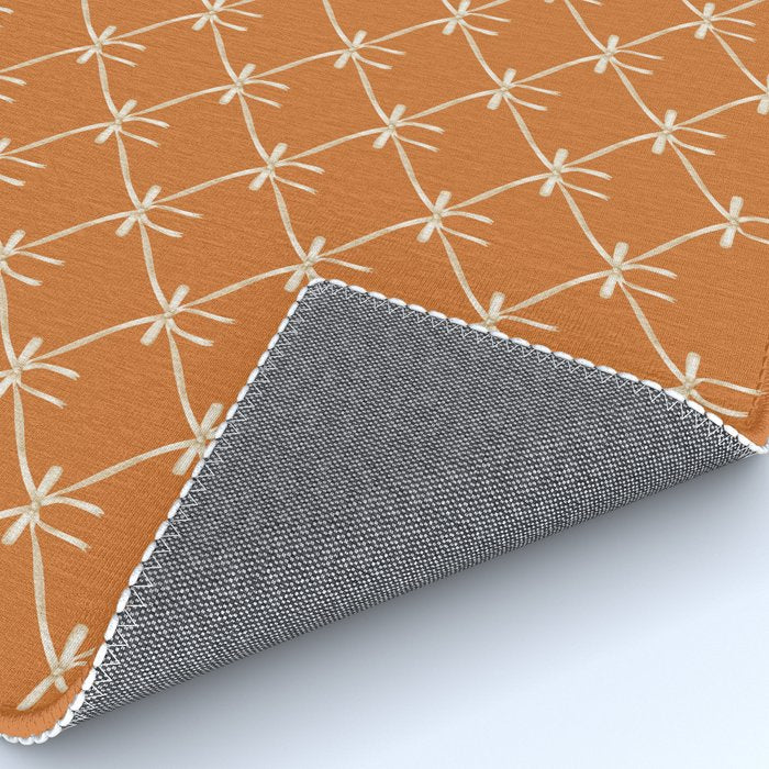 Bows & Ribbons Pattern XV Orange Rug Gallery Image 4