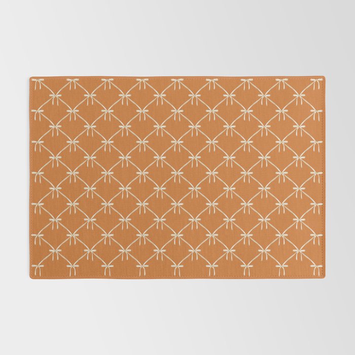 Bows & Ribbons Pattern XV Orange Rug Gallery Image 2